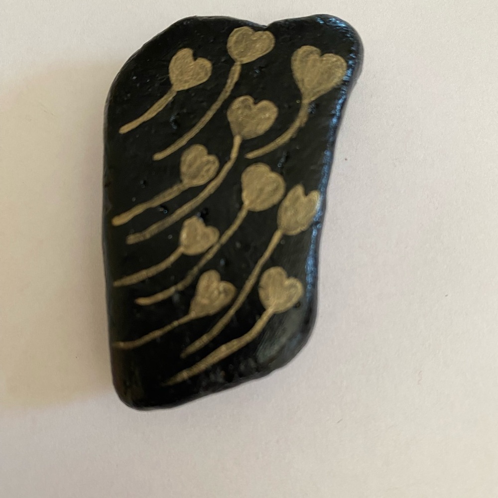 Hand painted sandstone tile magnet
